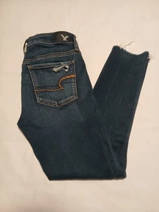 Women's American Eagle Super Stretch Jegging Crop Distressed Size 2 - Picture 1 of 11