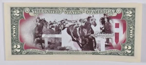 2017 $2 Colorized US Note Race Horse - Seabiscuit Custom Printed FRN *2459 - Picture 1 of 3