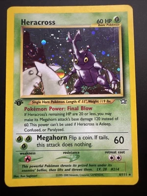 Heracross 6/111 Neo Genesis Holo 1st Edition  - Image 1 of 4