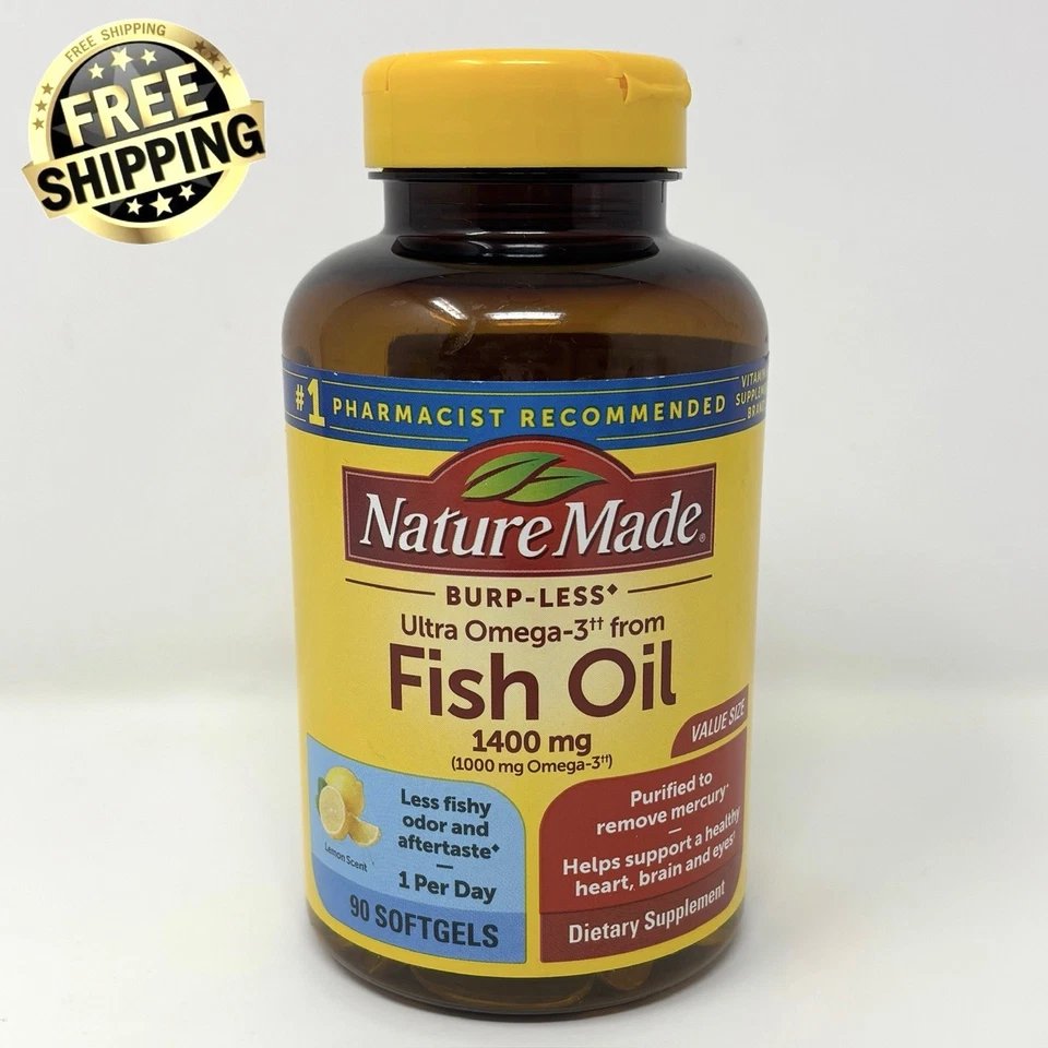 Nature Made Ultra Omega-3 Fish Oil Value Size Softgel 1400 MG 90 Count