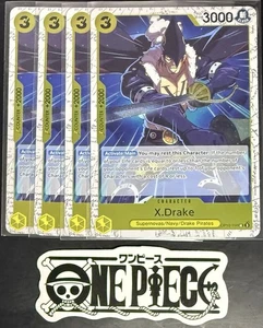 4 x One Piece OP10-114 UC  X.Drake - English - PRB02 Foil - Playset - NM/M - Picture 1 of 1