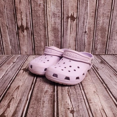 Kids Youth Girls CROCS Size 1 J1 Comfort Clogs Purple  - Image 1 of 4