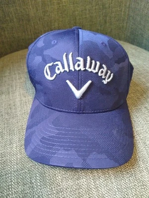 Gorra de golf Callaway espalda a presión azul camuflaje ajuste flexible ajustable logotipo bordado Foto 1 de 4