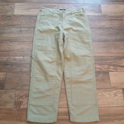 Pantalones cargo Nike para hombre 34x31 tostados doble rodilla pierna recta algodón gamuza FZ130 Foto 1 de 4