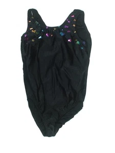 Reflectionz Girls Black Leotard 10 - Picture 1 of 2