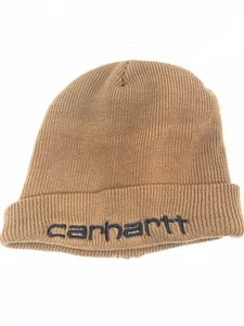 Carhartt Fold Over Beanie Mütze Classic Carhartt Braun Hellbraun Unisex (A13) - Bild 1 von 6
