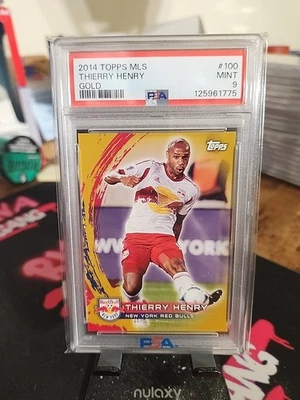 2014 Topps Mls Thierry Henry Gold /25 PSA MINT 9 New York Red Bulls - Image 1 of 2
