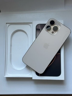 Apple iPhone 16 Pro max 256gb Gold Unlocked Cracked Please Read 91% Battery - Image 1 of 4