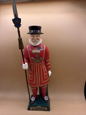 "Decantador vintage Beefeater London Dry Gin Yeoman pintado a mano SIN EXCELENTE Inglaterra 16""" Foto 1 de 4