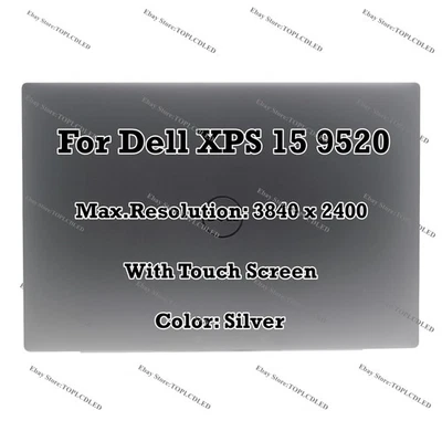 Silber 15,6" LCD Bildschirm Baugruppe Komplett Dell XPS 15 9520 4K+ Berühren - Bild 1 von 4