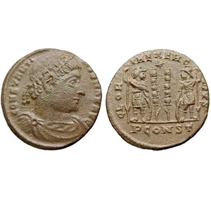 *Lucernae* Constantino I 307-337 d.C. Follis GLORIA EXERCITVS-✯//PCONST. 1006-M - Imagen 1 de 2