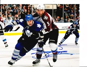 COLORADO AVALANCHE SHANE OBRIEN SIGNED CHECKING 8X10 - Picture 1 of 1