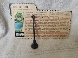 Vintage GI Joe 1983 TRIPWIRE MINE DETECTOR File Card Minesweeper - Picture 1 of 7