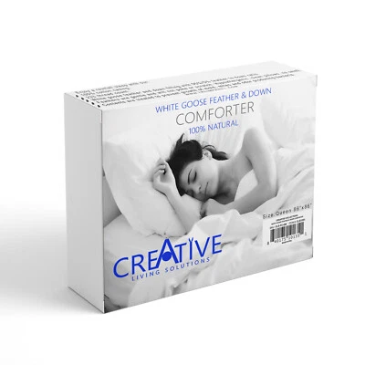Creative 100% Natural Goose Feather and Down 100% Natural Cotton Case Comforter - Image 1 of 3
