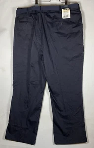 New VTG Dead Stock Duke Chinos Blue Belted Flat High Rise Men's 42W x 28L belt - Picture 1 of 8