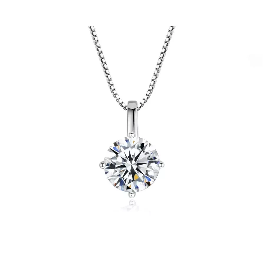 Punto Luce Diamante in Moissanite Collana 1 CT D VVS1 certificato GRA FRY100 - Immagine 1 di 4