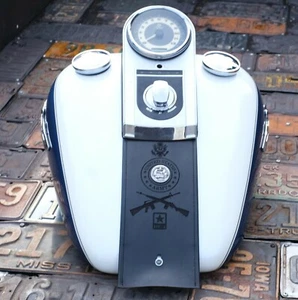 Harley Davidson Leather Gas Tank Panel Bib Softail Dyna US Army Proud Military  - Bild 1 von 11