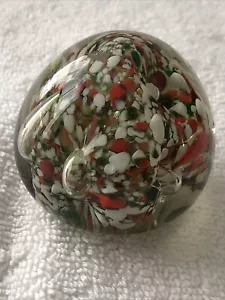 Vintage Blown Glass Paperweight Abstract Art Design - Picture 1 of 8