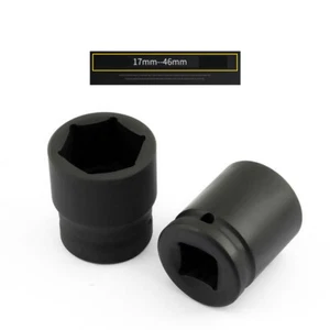 Enchufe de impacto poco profundo 3/4" accionamiento 6 puntos enchufes métricos de alta resistencia herramientas de 17-46 mm - Imagen 1 de 6