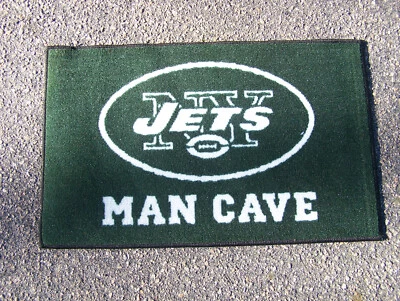 FANMATS LICENCIA NFL NY JETS HOMBRE CUEVA BAÑO BIENVENIDA PUERTA ALFOMBRA ALFOMBRA NUEVO SIN ETIQUETAS Foto 1 de 2