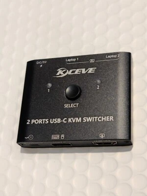 KCEVE 2 Puertos USB-C KVM Conmutador, Salida HDMI KC-C201H Conmutador Foto 1 de 4