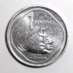1988 Philippinen Münze 1 Sentimo Muschel Meerestier Ozean Wildtiere Asien - Bild 1 von 2
