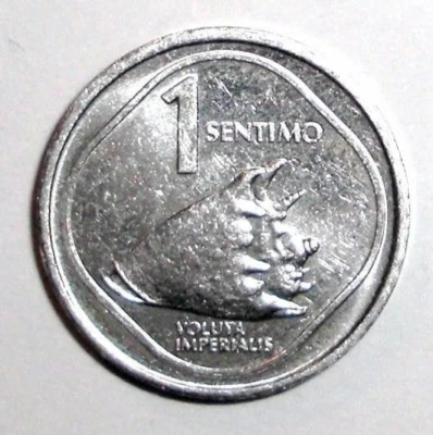 1988 Philippines Coin 1 sentimo Sea Shell Sea Animal Ocean Wildlife Asia - Image 1 of 2