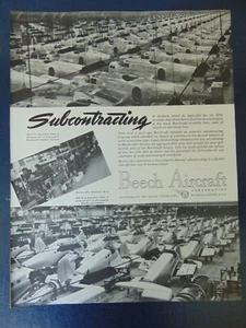 1942 BUCHE FLUGZEUG Subunternehmer Geschäft Vintage Kunstdruck Anzeige - Bild 1 von 1