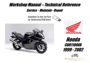 Honda CBR1100XX CBR1100 XX CBR 1100 XX Service Repair Workshop Manual USB - Picture 1 of 9
