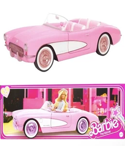 Coche de colección Barbie la película, Corvette rosa convertible - Imagen 1 de 5