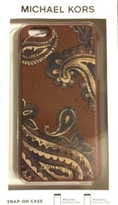 MICHAEL KORS PAISLEY LUGGAGE LEATHER IPHONE 6 CASE, RETAIL $75 - Picture 1 of 1