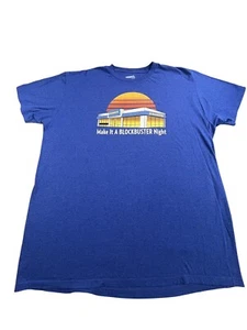 Blockbuster Video Shirt Mens 2XL Blue Make It A Movie Night Y2K Retro 90s - Picture 1 of 7