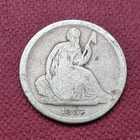 1837 Seated Liberty Dime 10c Better Grade #43384 Cover