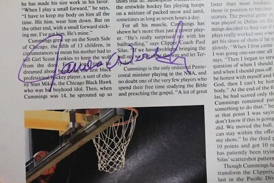 James Worthy LA Lakers North Carolina Autographed Signed 8x10 Magazine Page JSA - Image 1 of 4