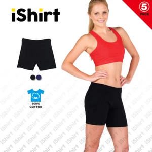 5PC X LADIES SPORTS SHORTS RUNNING YOGA FITNESS LEGGINGS GYM SHORTS - Picture 1 of 3