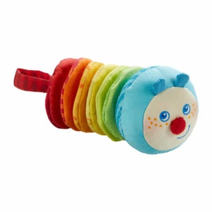 HABA Ratterfigur Raupe Mina Baby Spiele Babyspiele Babyspielzeug Stoffspielzeug - Bild 1 von 2