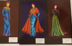 x3 Ximena Torres Gouache Moda Ilustración Representaciones Cultura Bizantina Drama - Imagen 1 de 8