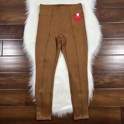 Spanx Size Small Petite Rich Caramel Faux Suede Leggings Pants - Image 1 of 4