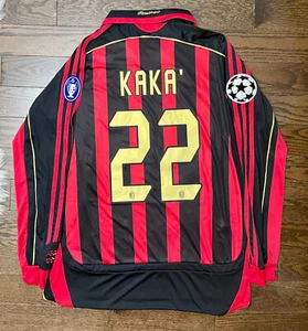 Ricardo Kaka Ac Milan 2007-2008 Away Long Sleeve Retro Soccer Jersey - Picture 1 of 6