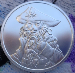 1 oz. PIRATE - Cat Themed Series BU rounds .999 fine silver - Picture 1 of 4