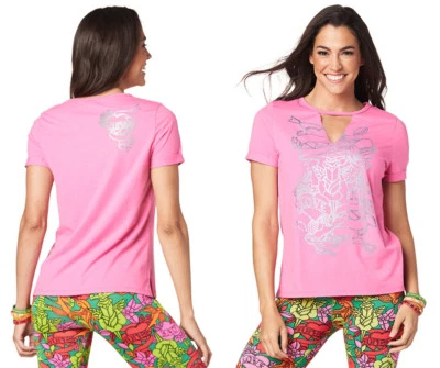 Top Zumba Love V Recortado - Rosa Ballet - Talla XS, Pequeño, XXL ~ ¡Nuevo! Foto 1 de 3