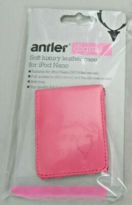 Antler Genuine Soft Leather iPod Nano 3g Video model case - Pink - Image 1 of 4
