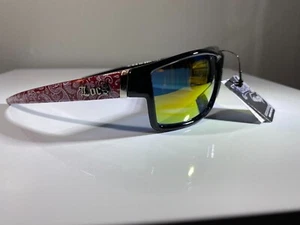 men's sunglasses with yellow lenses and red and white bandana side arms - Picture 1 of 5