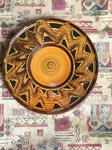 Very Large Studio Glazed Terracotta Charger/ Centre Piece - Picture 1 of 2