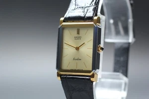 Vintage [NEAR MINT] Seiko Exceline 1220-5090 Rectangle Quartz Womens Watch JAPAN - Picture 1 of 10