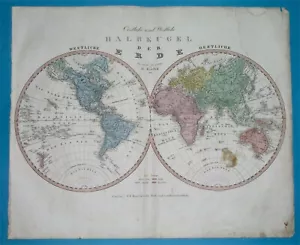 1844 XL ORIGINAL MAP TEXAS REPUBLIC CALIFORNIA UNITED STATES NORTH AMERICA WORLD - Picture 1 of 11