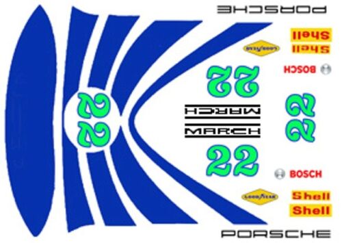 #22 Can Am Race Car graphics 1/32nd Scale Slot Car Waterslide Decals Porsche