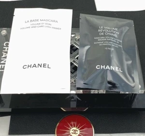 CHANEL LE VOLUME REVOLUTION DE CHANEL 1 MASCARA+1 BASE SAMPLES BN SEALED POUCH - Picture 1 of 2