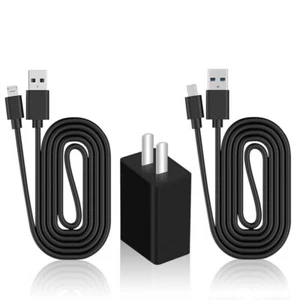 High Security 2x 3ft USB Cable + Dual USB Power Adapter fit Google Pixel 2 XL US - Picture 1 of 1