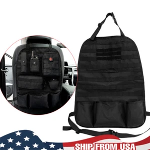 Funda trasera organizadora táctica para asiento de coche panel bolsa vehículo MOLLE protector de almacenamiento - Imagen 1 de 7